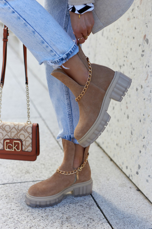 Tai turidingi Zomšiniai batai Cut Out rudos spalvos Lemar Forget Me