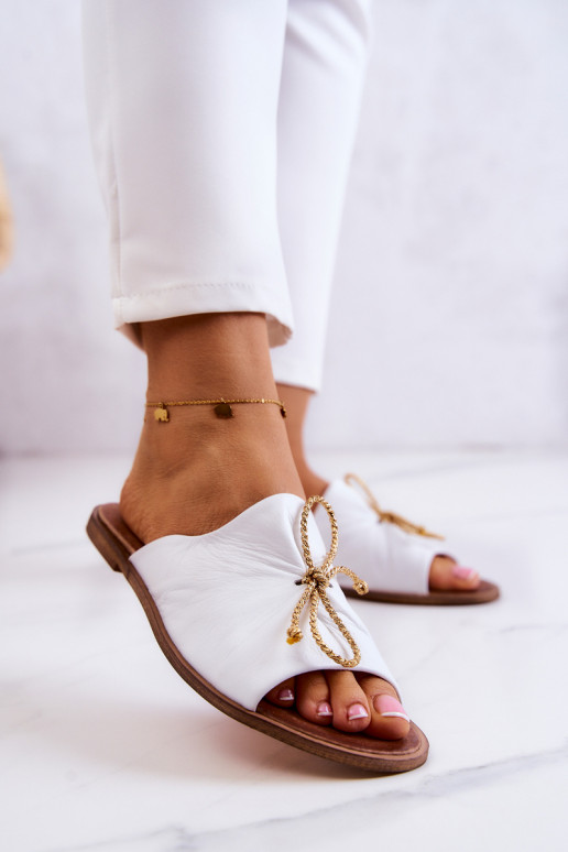 Zazoo Oda 2659 Moteriškos šlepetės baltos spalvos Zazoo Oda 2659 Moteriškos šlepetės baltos spalvos