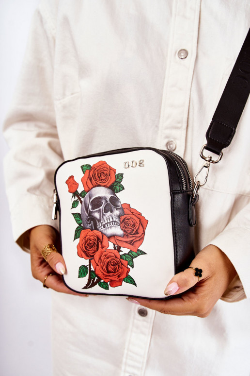 Odinė rankinė Paštininkė IN Spausdinti GOE ZNJ012 Juodos ir-balta Odinė rankinė Paštininkė IN Spausdinti GOE ZNJ012 Juodos ir-balta