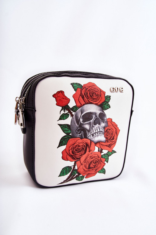 Odinė rankinė Paštininkė IN Spausdinti GOE ZNJ012 Juodos ir-balta Odinė rankinė Paštininkė IN Spausdinti GOE ZNJ012 Juodos ir-balta