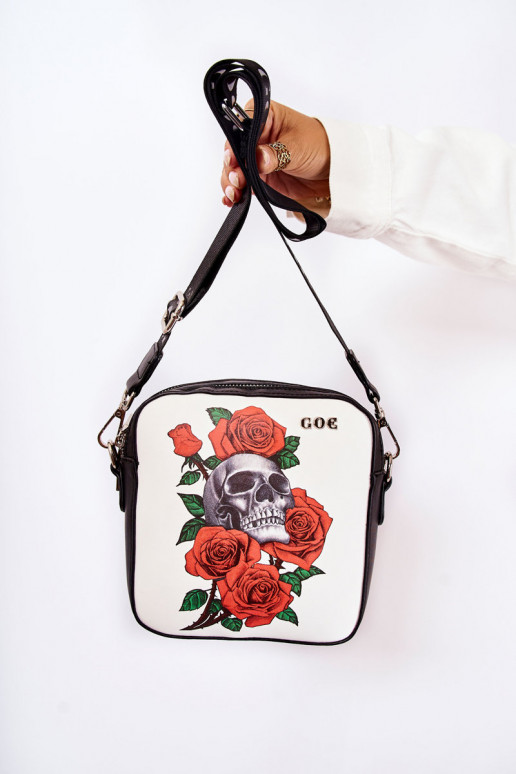 Odinė rankinė Paštininkė IN Spausdinti GOE ZNJ012 Juodos ir-balta Odinė rankinė Paštininkė IN Spausdinti GOE ZNJ012 Juodos ir-balta