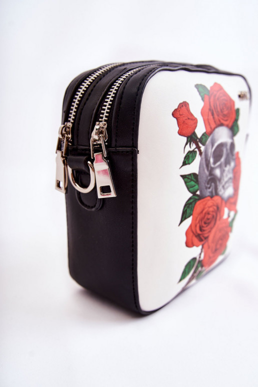 Odinė rankinė Paštininkė IN Spausdinti GOE ZNJ012 Juodos ir-balta Odinė rankinė Paštininkė IN Spausdinti GOE ZNJ012 Juodos ir-balta