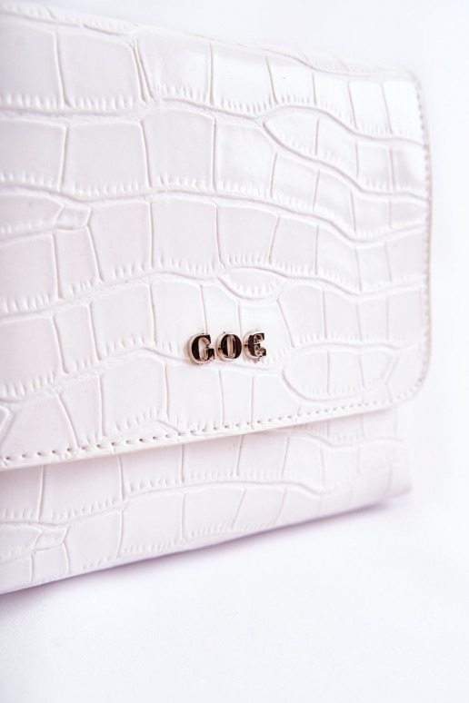 Skórzana Nedidelė rankinė GOE ZNJ035 balta Skórzana Nedidelė rankinė GOE ZNJ035 balta