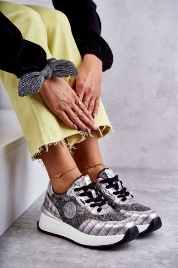 Moteriškas sportiniai bateliai Ant platformos GOE KK2N4083 sidabro spalvos 2