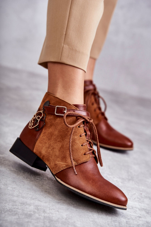 Moteriški aulinukai Avalynė Tai turiciejka 5743A-29 rudos spalvos Moteriški aulinukai Avalynė Tai turiciejka 5743A-29 rudos spalvos