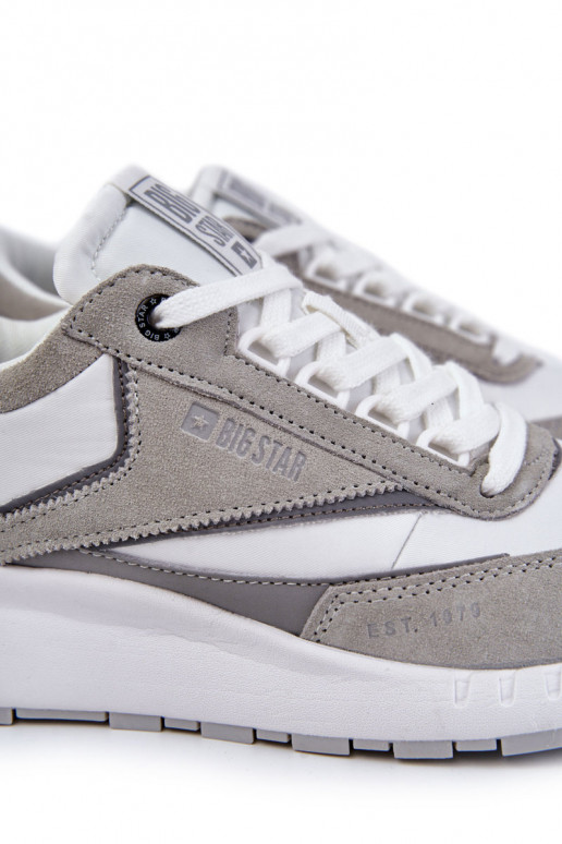 Vyriški Sportinio stiliaus batai Big Star KK174021 Baltos-pilkos spalvos Vyriški Sportinio stiliaus batai Big Star KK174021 Baltos-pilkos spalvos