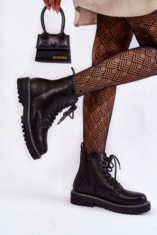 Moteriškas Aulinukai su platforma Big Star KK274538 juodos spalvos