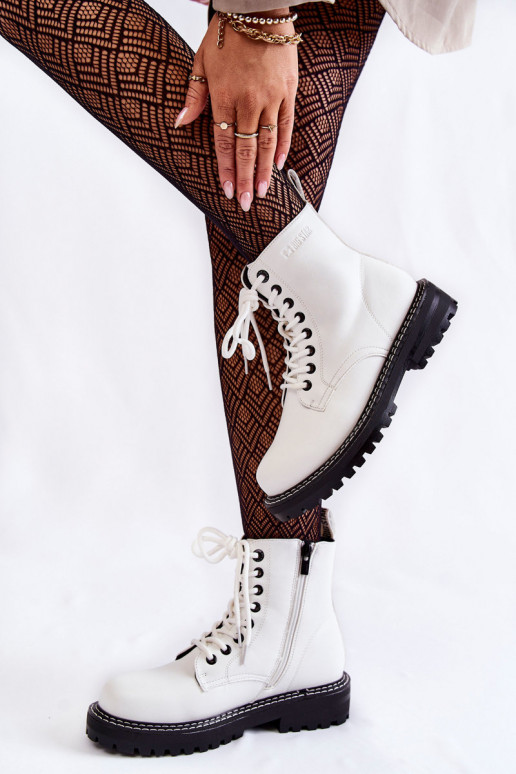 Moteriškas Aulinukai su platforma Big Star KK274539 baltos spalvos