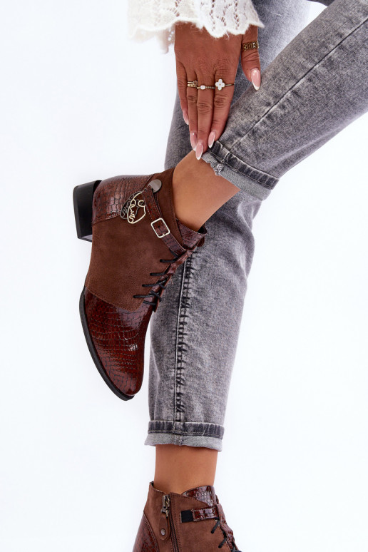 Moteriški aulinukai Avalynė Tai turiciejka 5743A-02 rudos spalvos Moteriški aulinukai Avalynė Tai turiciejka 5743A-02 rudos spalvos