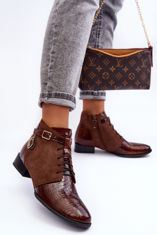 Moteriški aulinukai Avalynė Tai turiciejka 5743A-02 rudos spalvos Moteriški aulinukai Avalynė Tai turiciejka 5743A-02 rudos spalvos