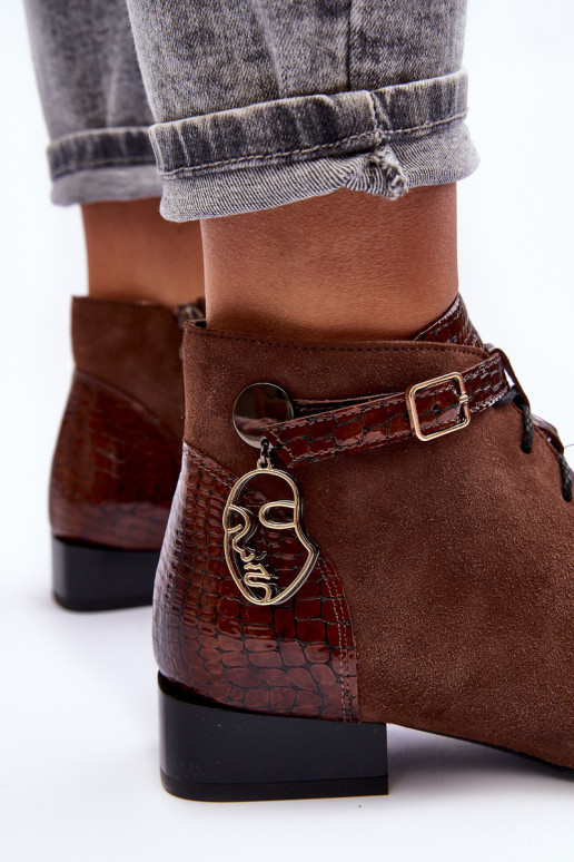 Moteriški aulinukai Avalynė Tai turiciejka 5743A-02 rudos spalvos Moteriški aulinukai Avalynė Tai turiciejka 5743A-02 rudos spalvos