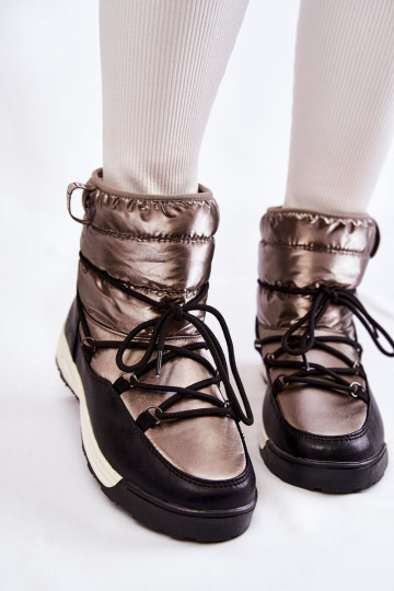 Moteriškas sniego batai Memory Foam Big Star KK274275 pilkos-juodos spalvos 2