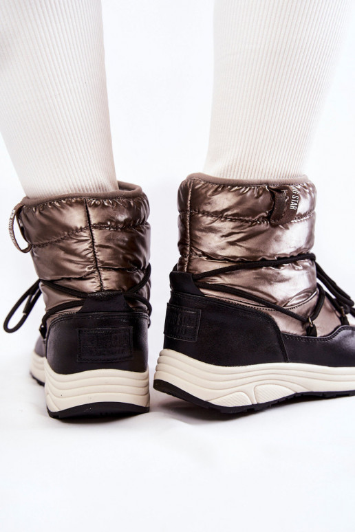 Moteriškas sniego batai Memory Foam Big Star KK274275 pilkos-juodos spalvos Moteriškas sniego batai Memory Foam Big Star KK274275 pilkos-juodos spalvos