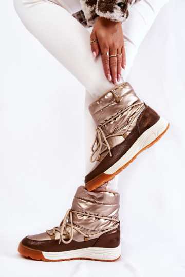 Moteriškas sniego batai Memory Foam Big Star KK274276 aukso-rudos spalvos 2