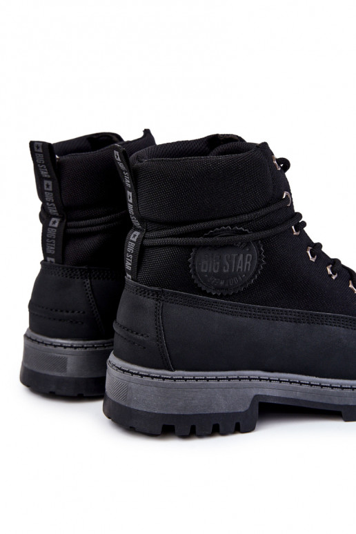 Vyriški Aulinukai batai Memory Foam Big Star KK174206 juodos spalvos Vyriški Aulinukai batai Memory Foam Big Star KK174206 juodos spalvos