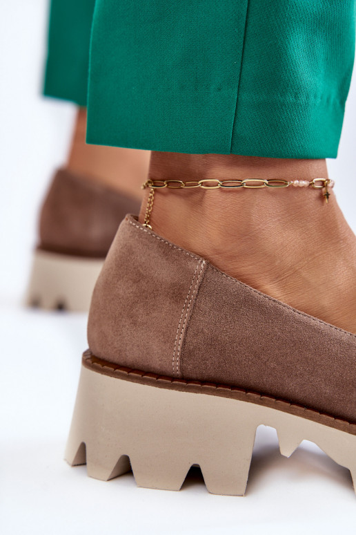 iš zomšos batai su ornamentais Laura Messi 2489 rudos spalvos