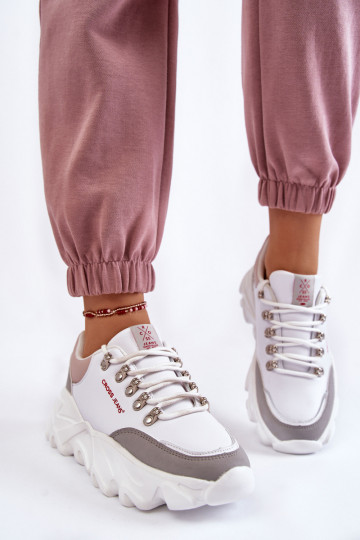 Moteriškas Sneakers modelio batai su platforma Cross Jeans KK2R4071C baltos spalvos 2