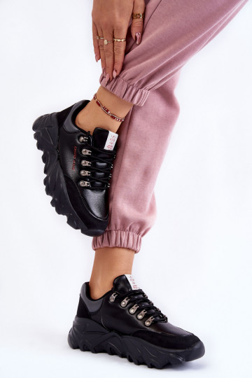 Moteriškas Sneakers modelio batai su platforma Cross Jeans KK2R4073C juodos spalvos 2