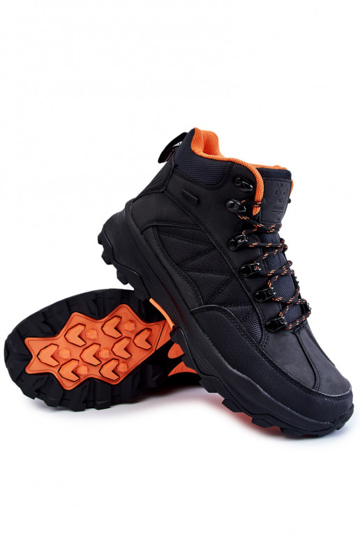 Vyriški žygio batai pašiltinti Cross Jeans KK1R4018C juodos spalvos