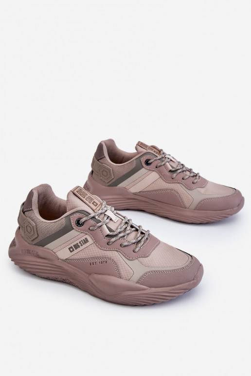 Vyriški  Sneakers modelio batai Memory Foam System Big Star LL174151 smėlio spalvos Vyriški  Sneakers modelio batai Memory Foam System Big Star LL174151 smėlio spalvos