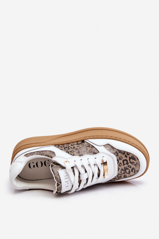 Moteriškas Patogūs sportbačiai GOE LL2N4052 Baltos-smėlio spalvos