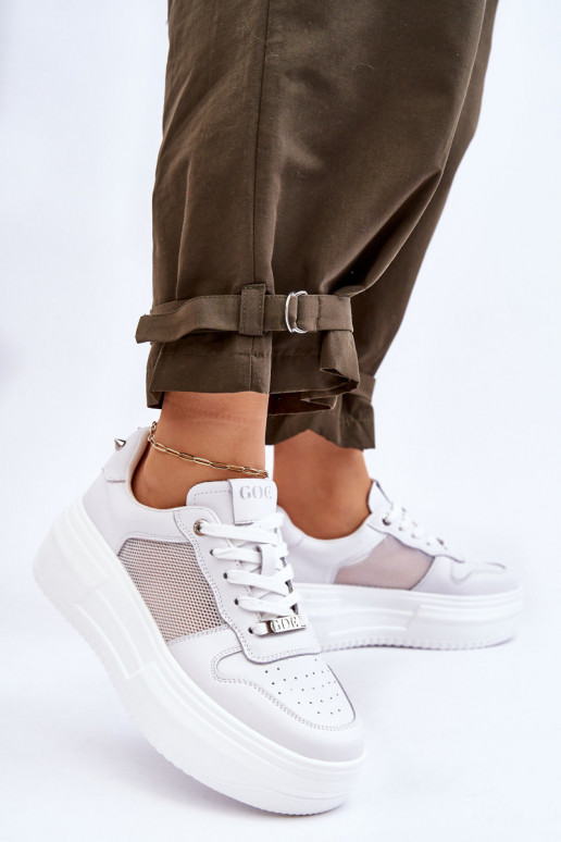 Moteriškas Klasikinio modelio sportiniai bateliai GOE LL2N4060 baltos spalvos