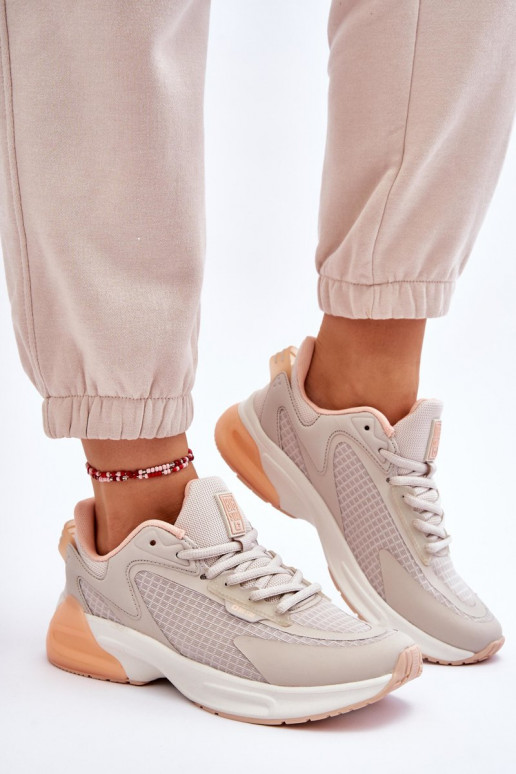 Patogūs sportbačiai Memory Foam System Big Star LL274336 smėlio spalvos Patogūs sportbačiai Memory Foam System Big Star LL274336 smėlio spalvos