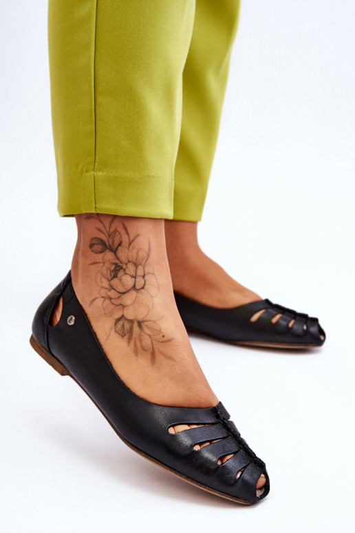 Patogios natūralios odos balerinos Moteriškas juodos spalvos Lemar Luka Patogios natūralios odos balerinos Moteriškas juodos spalvos Lemar Luka