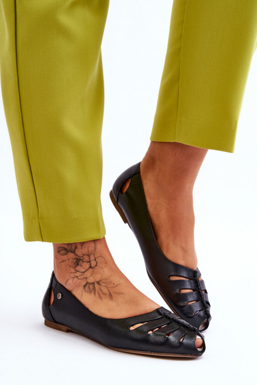 Patogios natūralios odos balerinos Moteriškas juodos spalvos Lemar Luka Patogios natūralios odos balerinos Moteriškas juodos spalvos Lemar Luka