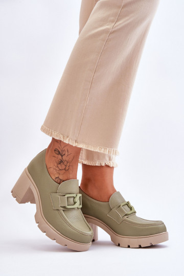 Elegantiško stiliaus batai su kulniukais su ornamentais žalios spalvos Lemar Harmell 2