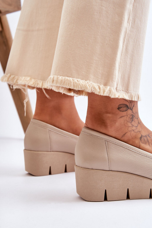 Oda Mokasinai Ant platformos smėlio spalvos Lemar Felicita