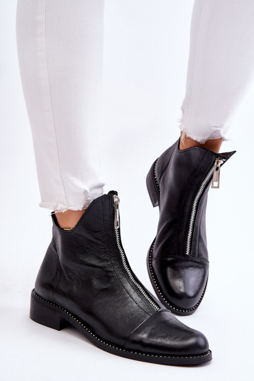 Oda Aulinukai su užtrauktukais Nicole 2785/037 juodos spalvos