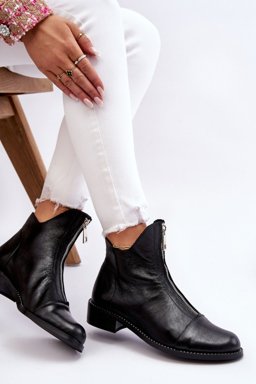 Oda Aulinukai su užtrauktukais Nicole 2785/037 juodos spalvos