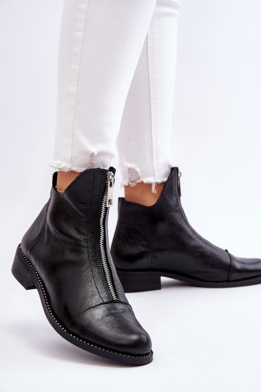 Oda Aulinukai su užtrauktukais Nicole 2785/037 juodos spalvos