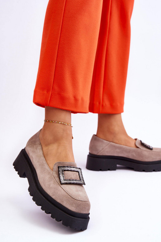 Patogus Zomšiniai mokasinai smėlio spalvos Agathe