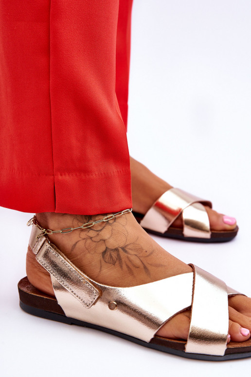 Zazoo 40141 Moteriškos basutės su lipniais užsegimais aukso spalvos Zazoo 40141 Moteriškos basutės su lipniais užsegimais aukso spalvos