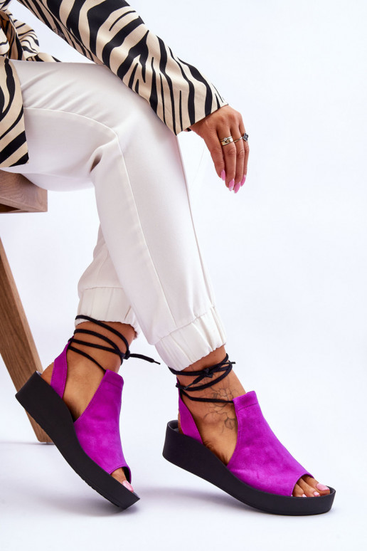 Zazoo 2743 Zomšinės platforminės basutės rožinės spalvos Zazoo 2743 Zomšinės platforminės basutės rožinės spalvos