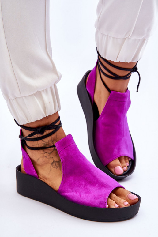 Zazoo 2743 Zomšinės platforminės basutės rožinės spalvos Zazoo 2743 Zomšinės platforminės basutės rožinės spalvos