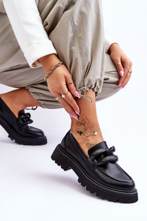 Oda Mokasinai batai Big Star LL274580 juodos spalvos