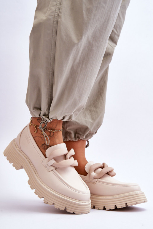 Oda Mokasinai batai Big Star LL274581 smėlio spalvos