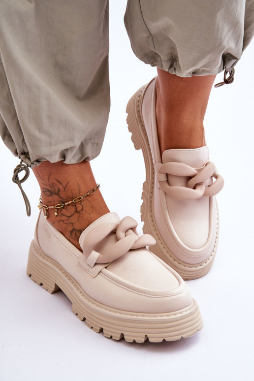 Oda Mokasinai batai Big Star LL274581 smėlio spalvos