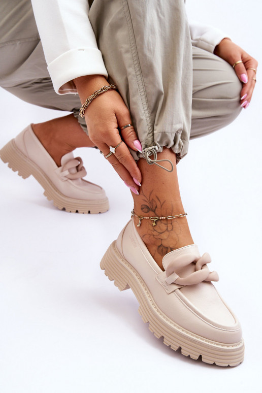 Oda Mokasinai batai Big Star LL274581 smėlio spalvos