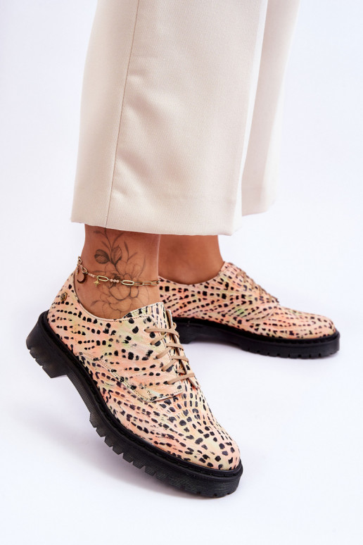 Moteriškas Oda batai Oxsford modelio Tai turiciejka 04087-18 OranžinėoĮo-juodos spalvos Moteriškas Oda batai Oxsford modelio Tai turiciejka 04087-18 OranžinėoĮo-juodos spalvos