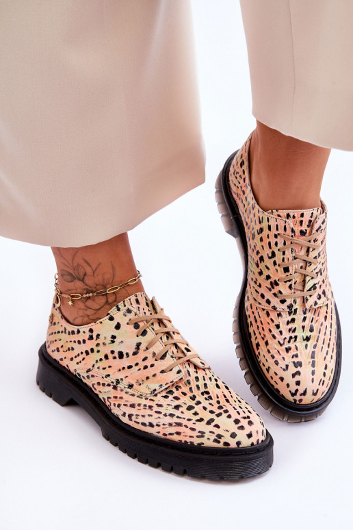 Moteriškas Oda batai Oxsford modelio Tai turiciejka 04087-18 OranžinėoĮo-juodos spalvos Moteriškas Oda batai Oxsford modelio Tai turiciejka 04087-18 OranžinėoĮo-juodos spalvos