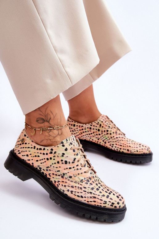 Moteriškas Oda batai Oxsford modelio Tai turiciejka 04087-18 OranžinėoĮo-juodos spalvos Moteriškas Oda batai Oxsford modelio Tai turiciejka 04087-18 OranžinėoĮo-juodos spalvos