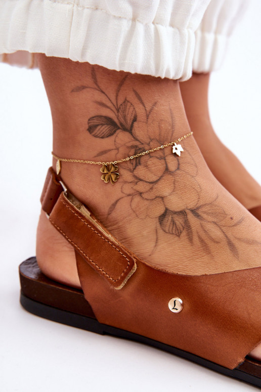 Moteriškos basutės su lipniais užsegimais rudos spalvos Lemar Addison Moteriškos basutės su lipniais užsegimais rudos spalvos Lemar Addison