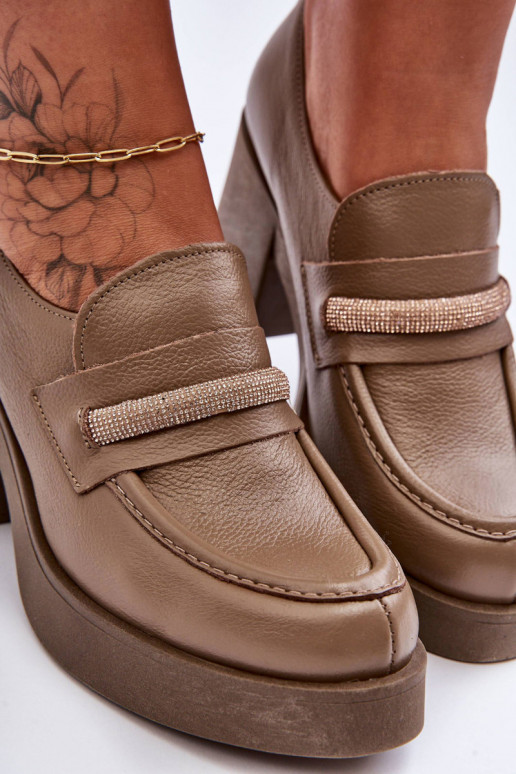 Oda batai su kulniukais su ornamentais smėlio spalvos Lemar Gelanor