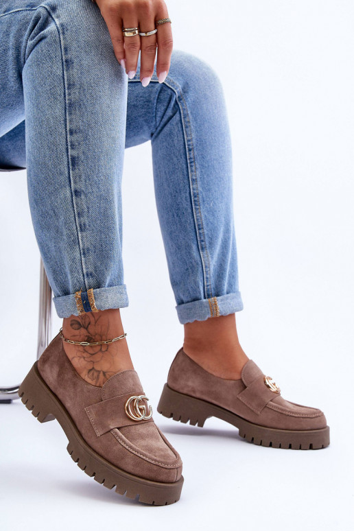 Moteriškas batai iš zomšos su ornamentais smėlio spalvos Rosefalls Moteriškas batai iš zomšos su ornamentais smėlio spalvos Rosefalls