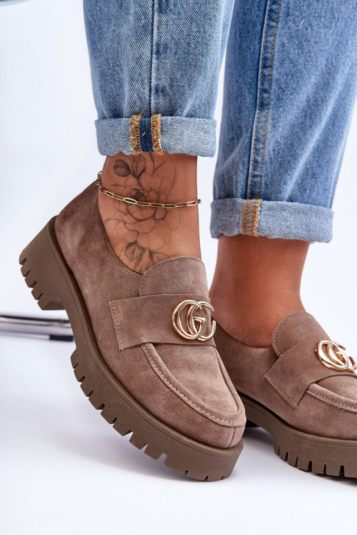 Moteriškas batai iš zomšos su ornamentais smėlio spalvos Rosefalls Moteriškas batai iš zomšos su ornamentais smėlio spalvos Rosefalls