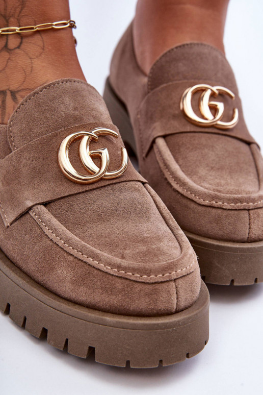 Moteriškas batai iš zomšos su ornamentais smėlio spalvos Rosefalls Moteriškas batai iš zomšos su ornamentais smėlio spalvos Rosefalls